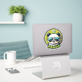 Panda Themed Stickers Niedlich und spielerisch Aufkleber (Laptop auf Schreibtisch)