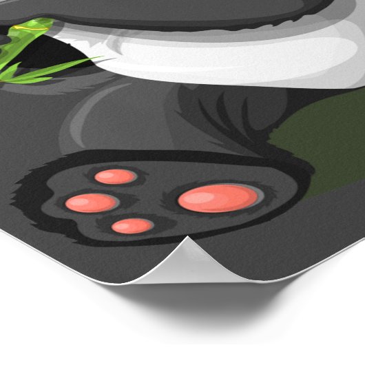 Panda-Tier-Bambus-Wildfang Poster (Ecke)