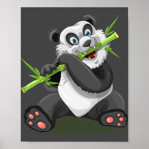 Panda-Tier-Bambus-Wildfang Poster