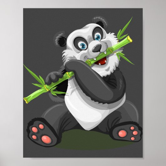 Panda-Tier-Bambus-Wildfang Poster (Vorne)