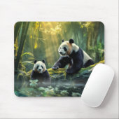 Panda Tierwelt Wilder Wilder Geist Mousepad (Mit Mouse)