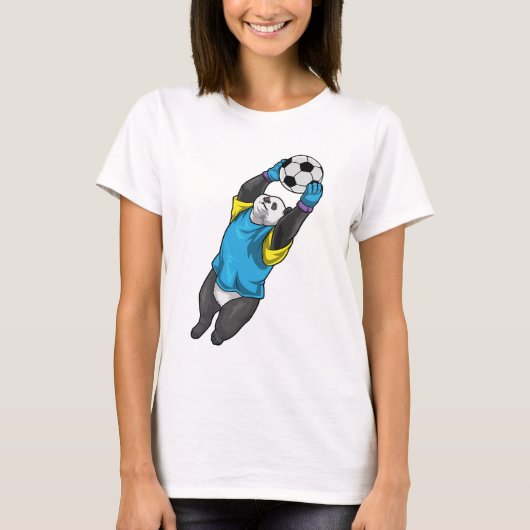 Panda Torwart Fußball T-Shirt (Vorderseite)