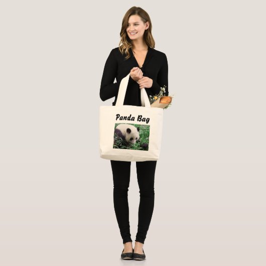 Panda Tote Tasche (Vorderseite (Model))