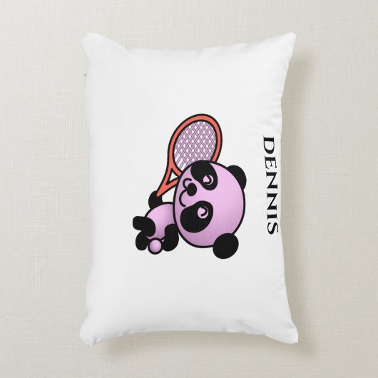 Panda tragen personalisierten Namen werfen Kissen. Dekokissen (Vorderseite(Vertikal))