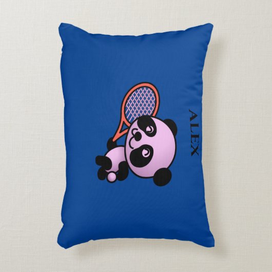 Panda tragen personalisierten Namen werfen Kissen. Dekokissen (Vorderseite(Vertikal))