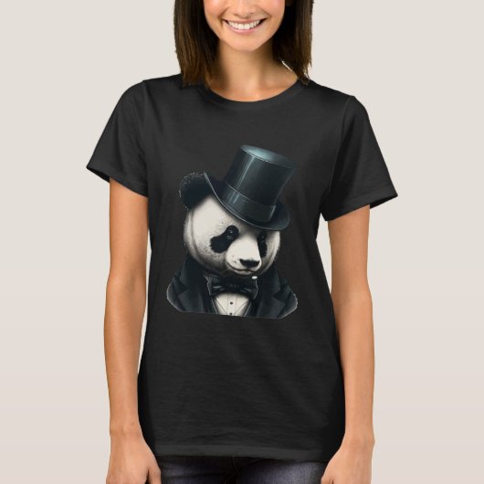 Panda trägt Extravaganten Top Hat 1 (Vorderseite)