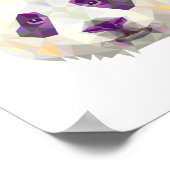 Panda trägt geometrisch nordischen Stil Poster (Ecke)