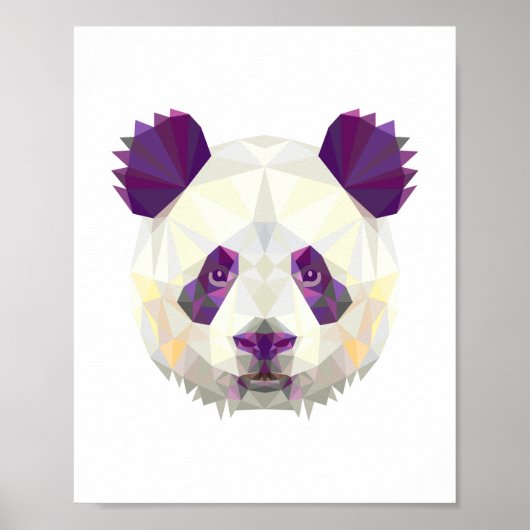 Panda trägt geometrisch nordischen Stil Poster (Vorne)