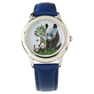 Panda trägt Mädchen-Uhren Armbanduhr