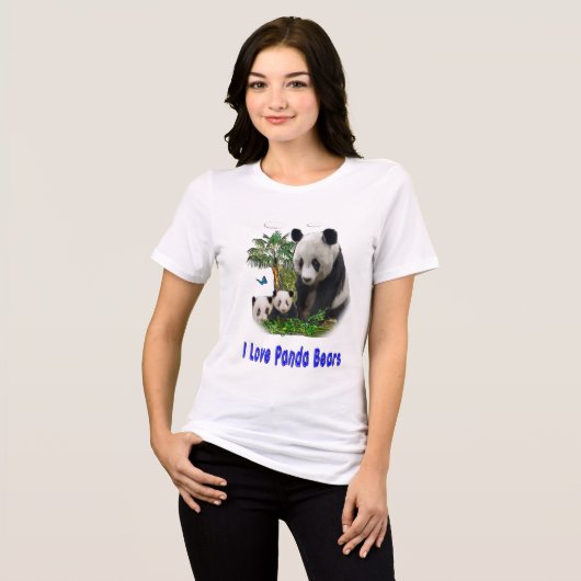 Panda trägt T - Shirt (Vorderseite voll)