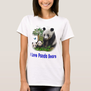 Panda trägt T - Shirt