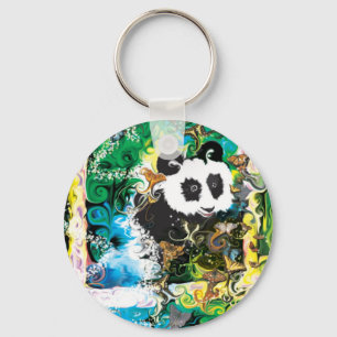Panda träumt Schlüsselkette Schlüsselanhänger