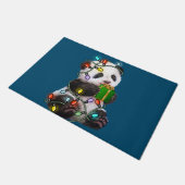 Panda Tree Weihnachtsbeleuchtung Weihnachten Weihn Fußmatte (Schrägansicht)