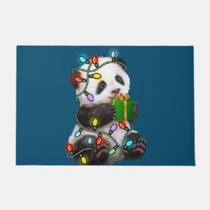Panda Tree Weihnachtsbeleuchtung Weihnachten Weihn Fußmatte