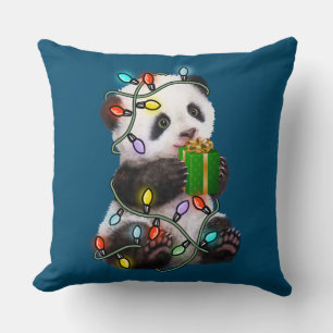 Panda Tree Weihnachtsbeleuchtung Weihnachten Weihn Kissen