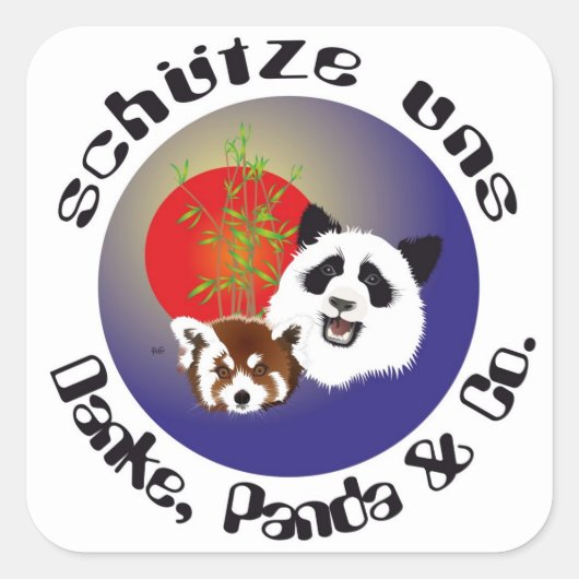 Panda Treffen Aufkleber (Vorderseite)
