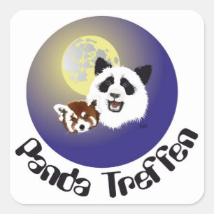 Panda Treffen Aufkleber