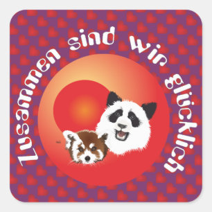 Panda Treffen Aufkleber