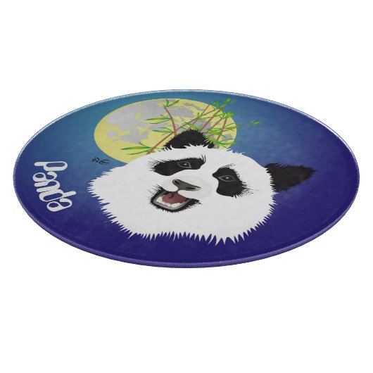 Panda Treffen Glasbrett Schneidebrett (Ecke)