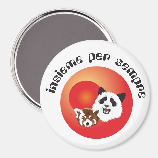 Panda Treffen Magnet (Vorderseite/Rückseite)
