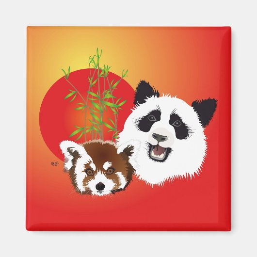Panda Treffen Magnet (Vorne)
