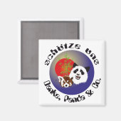 Panda Treffen Magnet (Vorderseite/Rückseite)