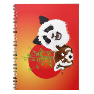 Panda Treffen Notizheft Notizblock