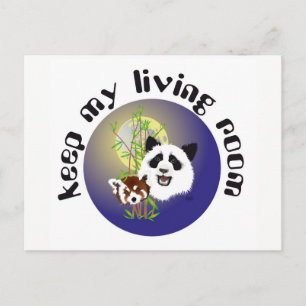 Panda Treffen Postkarte