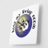 Panda Treffen Quadratische Wanduhr (Winkel)