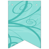 Panda Turquoise Birthday Wimpelkette (Erste Fahne)