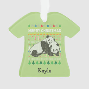 Panda Uganda Sweater Wildlife Series Ornament