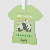 Panda Ugly Christmas Sweater Wildlife Series Ornament (Vorderseite)