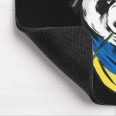 Panda ukrainische Flagge ukrainisches Andenken Mousepad (Ecke)