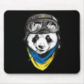 Panda ukrainische Flagge ukrainisches Andenken Mousepad (Vorne)