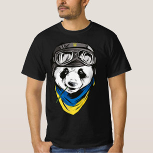 Panda ukrainische Flagge ukrainisches Andenken T-Shirt