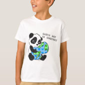 Panda umarmt die Erde/earthday T-Shirt (Vorderseite)