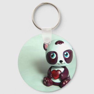 Panda-Umarmung II Schlüsselanhänger