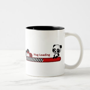 Panda-Umarmungs-Laden Zweifarbige Tasse