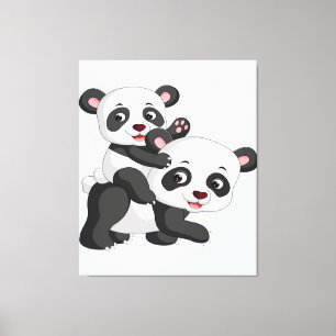 Panda und Baby Geschenk für Kinder Leinwanddruck