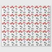 Panda und Ballons Geschenkpapier (Flach)