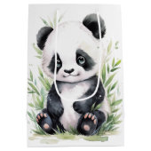 Panda und Bamboo Mittlere Geschenktüte (Rückseite)