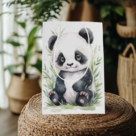 Panda und Bamboo Mittlere Geschenktüte