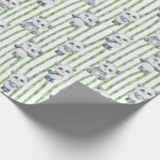 Panda und Bamboo-Wrapping Paper Geschenkpapier (Ecke)