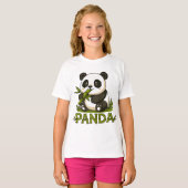 Panda und Bambus T-Shirt (Vorne ganz)