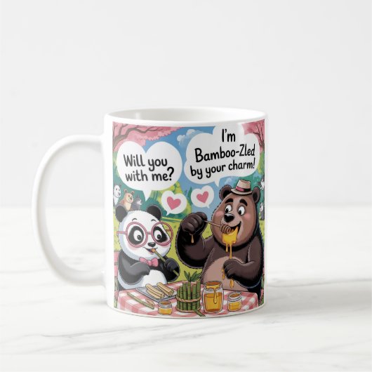 Panda- und Bär-Tasse süß und lustig Kaffeetasse (Links)
