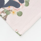 Panda und Blume Tattoo Fleecedecke (Ecke)