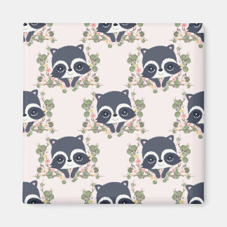 Panda und Blume Tattoo Magnet