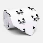 Panda und Brille Krawatte (Gerollt)