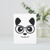 Panda und Brille Postkarte (Stehend Vorderseite)