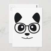Panda und Brille Postkarte (Vorne/Hinten)